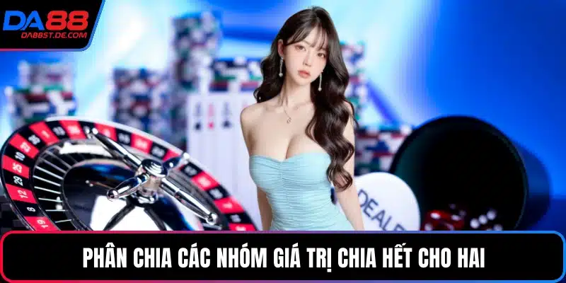 Phân chia các nhóm giá trị chia hết cho hai